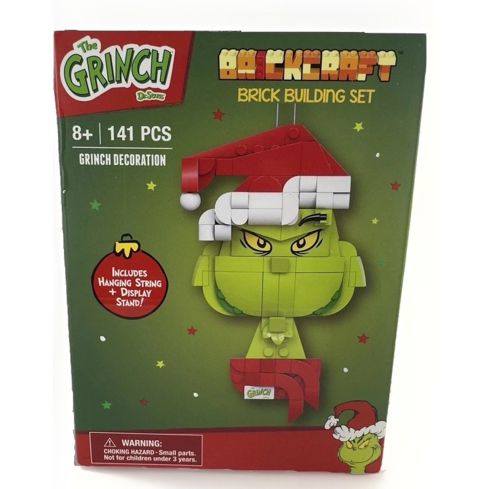 Dr. Seuss Brickcraft The Grinch Brick Building Set - Grinch Decoration 141 PCS
